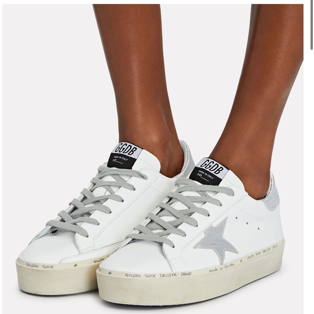 Golden Goose Hi Stars - white/silver